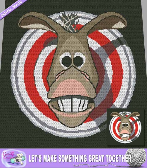 Donkey Bullseye Crochet Pattern