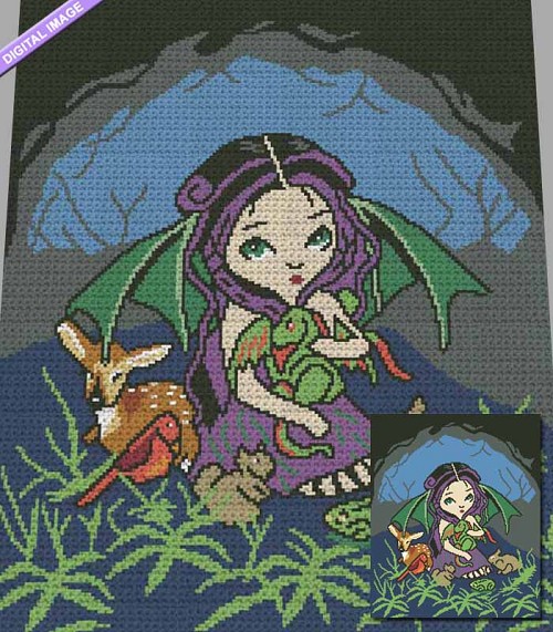 Little Fairy With Deer Crochet Pattern