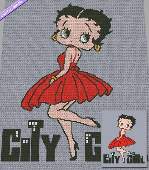 Betty Boop City Girl Crochet Pattern