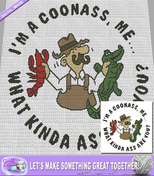 I'm A Coonass Crochet Pattern