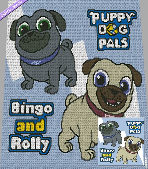 Bingo & Rolly Crochet Graph Pattern