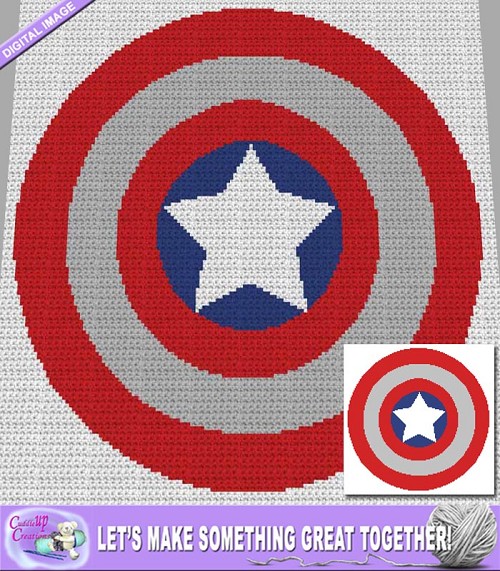 Captain America Shield Crochet Pattern