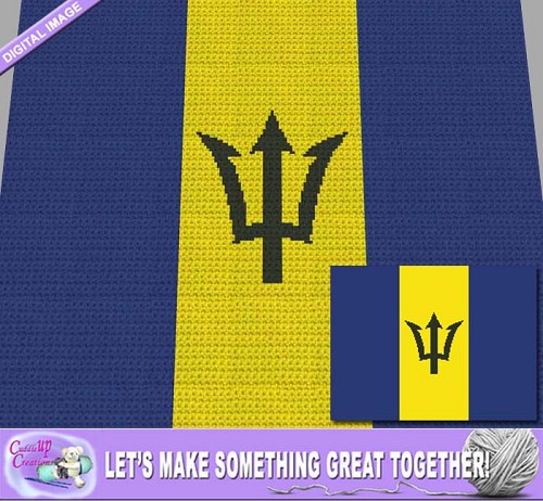 Barbados Flag Crochet Pattern