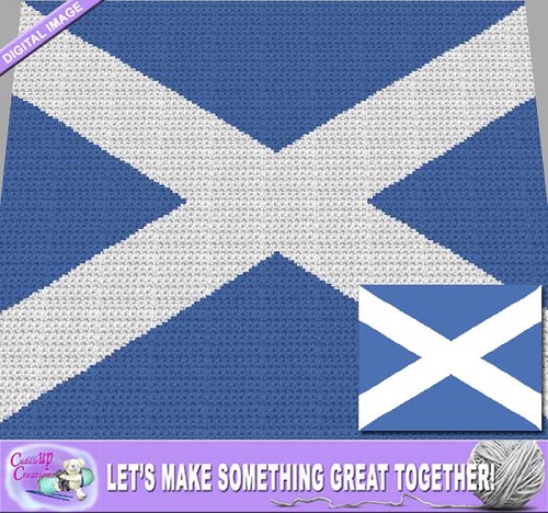 Scotland Flag Crochet Pattern