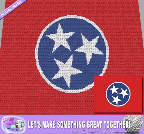 Tennessee State Flag Crochet Pattern