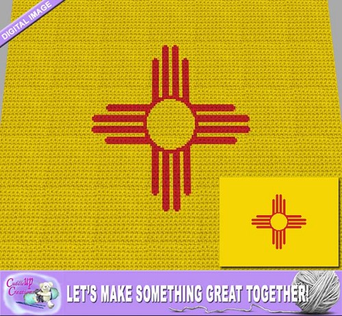 New Mexico State Flag Crochet Pattern