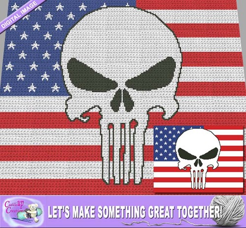 Punisher Flag Crochet Pattern