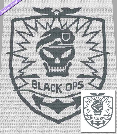 Black Ops Emblem Crochet Pattern