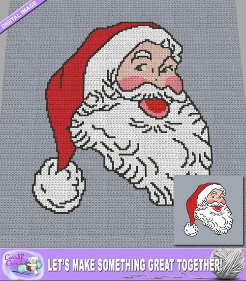 Santa Face Crochet Pattern
