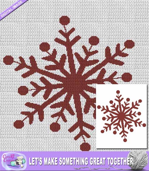 Red Snowflake Crochet Pattern