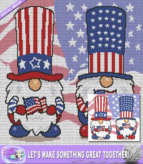 Patriotic Gnomes Crochet Pattern