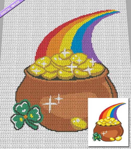 Gold on the Rainbow Crochet Pattern