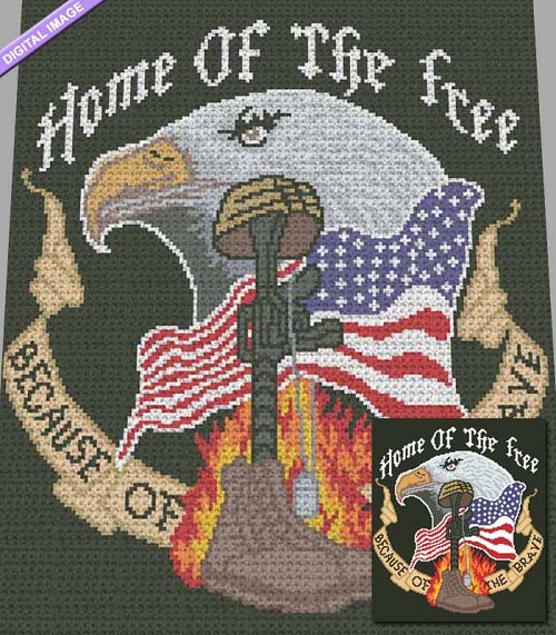 Home Of The Free Crochet Pattern