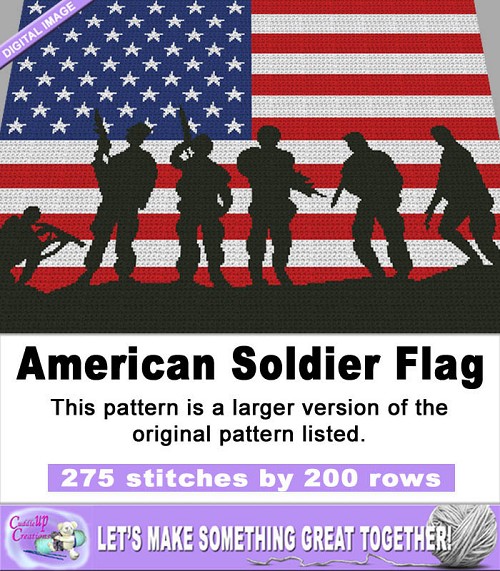 American Soldier Flag (Large) Graph Pattern