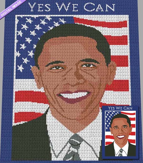 Obama Yes We Can Crochet Pattern