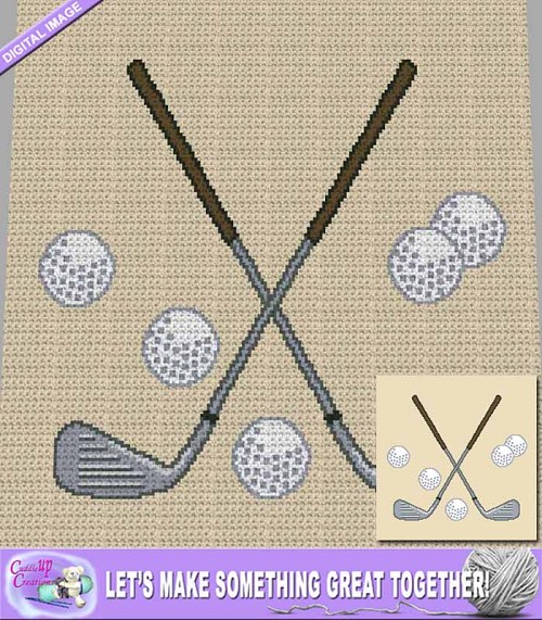 Golf Clubs Crochet Pattern