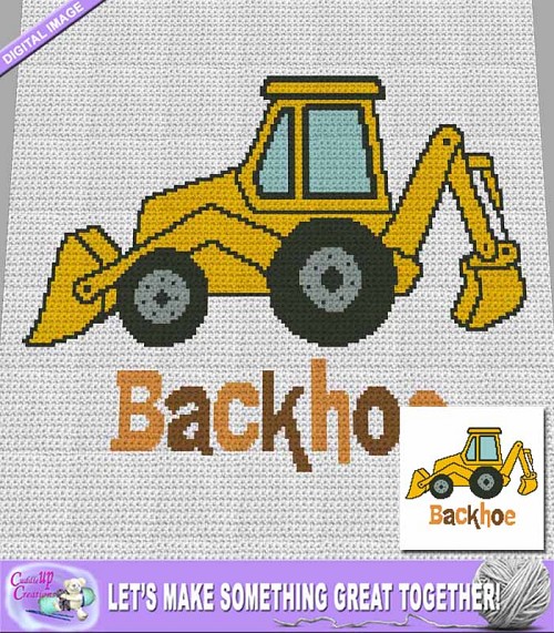 Cute Little Backhoe Crochet Pattern