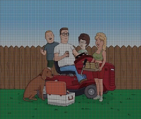 King of the Hill Family Picture Crochet Pattern